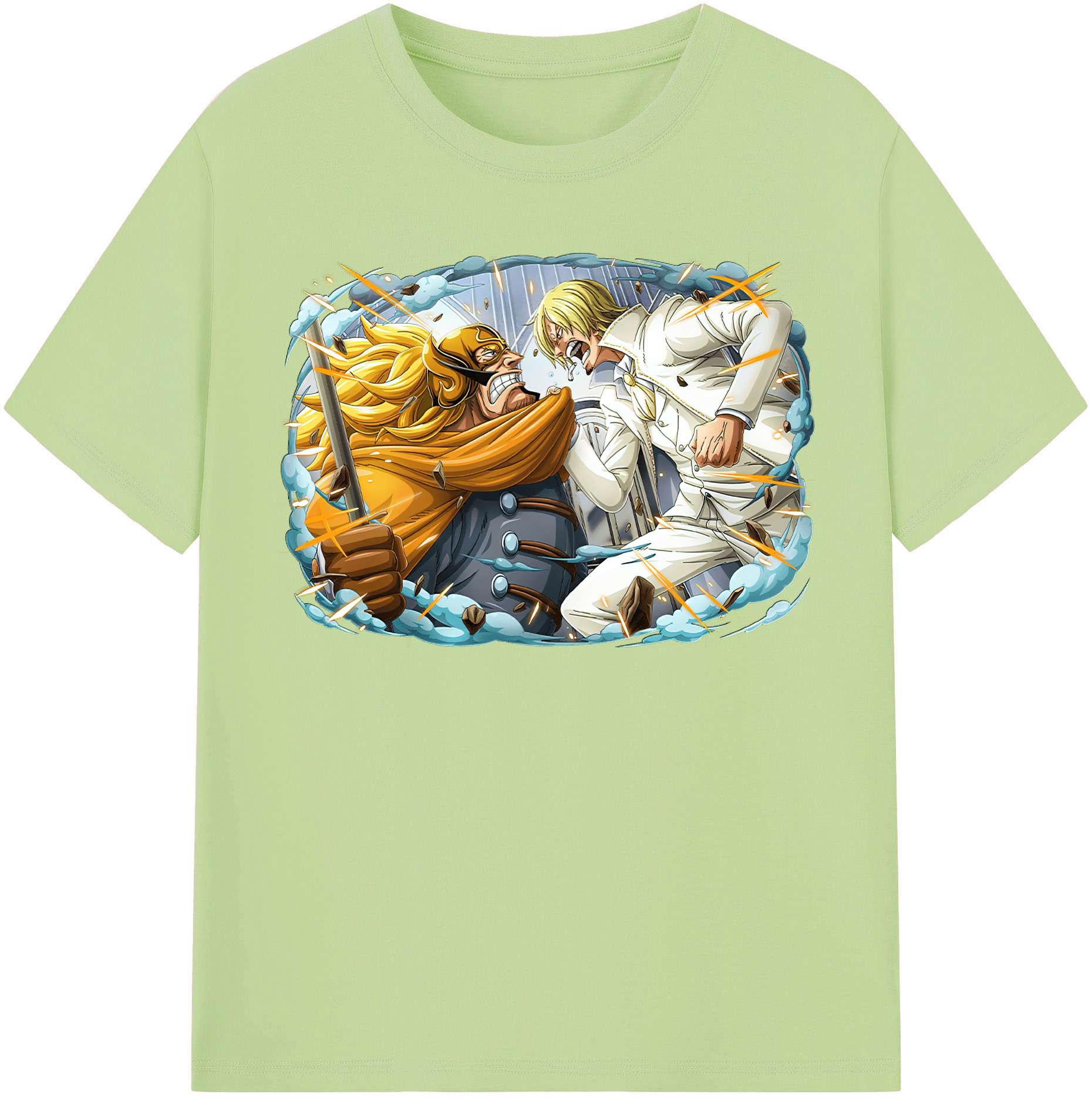 ワンピース サンジ ONE PIECE Sanji 綿100％半袖Tシャツ（フロントプリント）